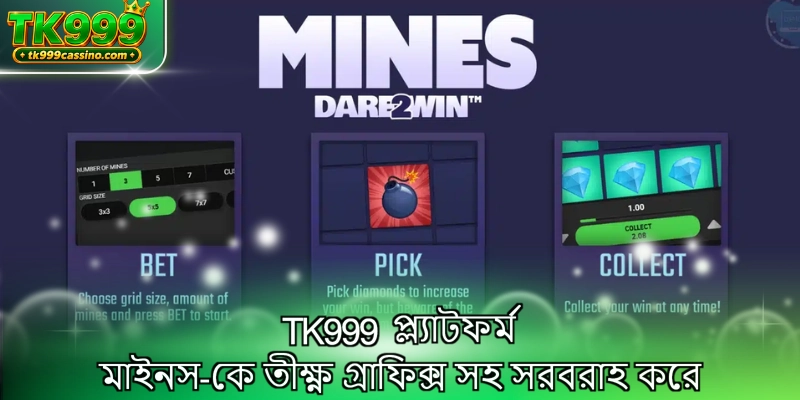 TK999 প্ল্যাটফর্ম মাইনস-কে তীক্ষ্ণ গ্রাফিক্স সহ সরবরাহ করে